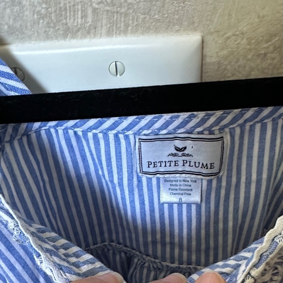 EUC Petite Plume seersucker dress sz 8 - Picture 2 of 7